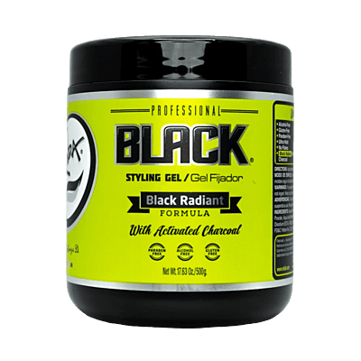 Black Ultra-Hold Styling Gel with Charcoal - Conceal Gray Hair and Style with Confidence