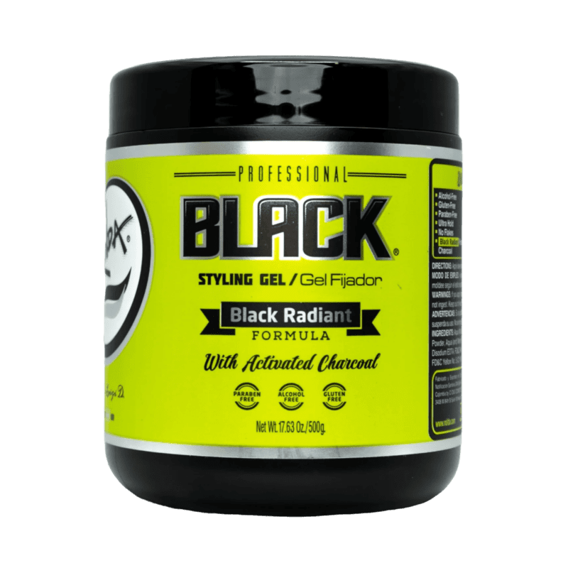 Black Ultra-Hold Styling Gel with Charcoal - Conceal Gray Hair and Style with Confidence