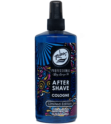 Bottle of Midnight Men's After Shave with a mysterious aura